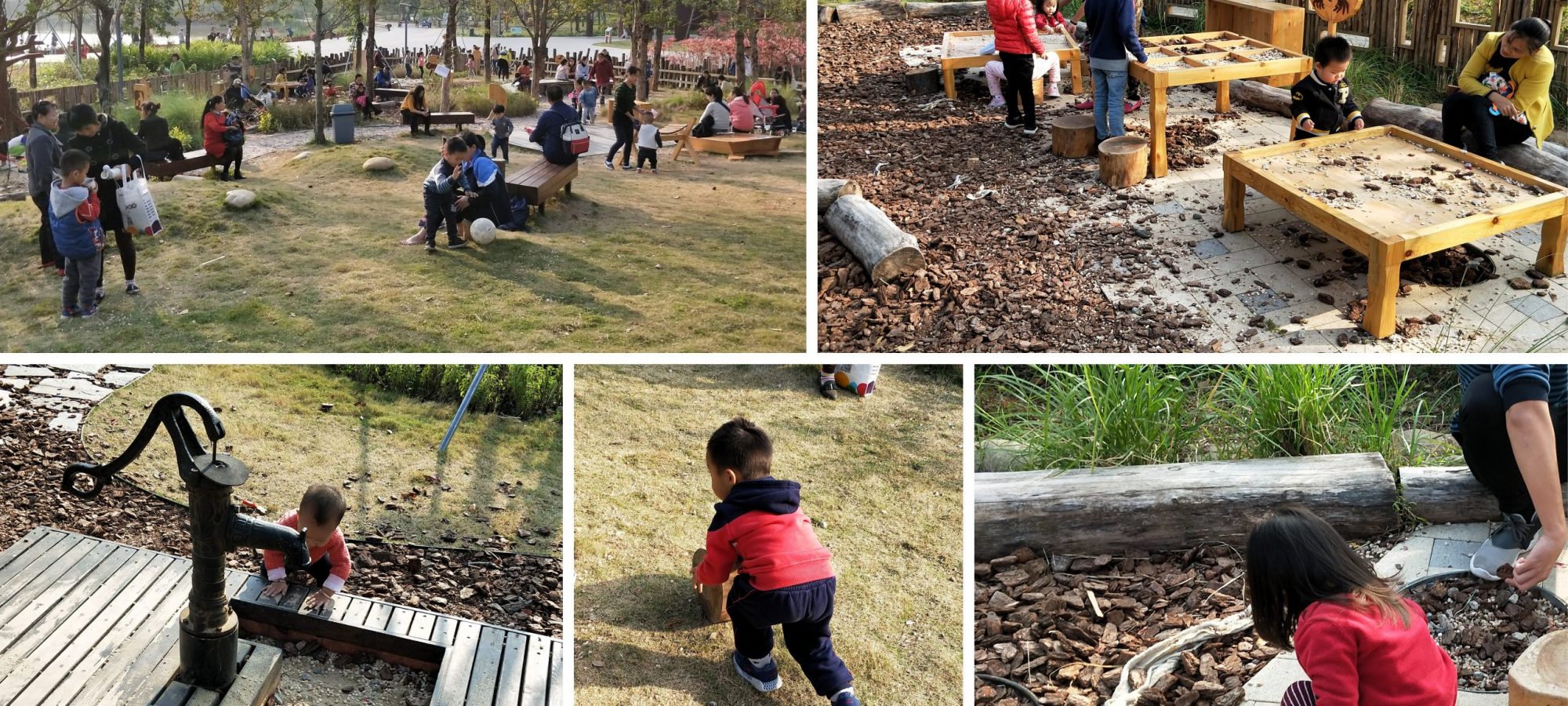 The playscape was designed by Fongaia Design Studio, and organized by MCF. The observation aims at how children playing with nature elements.