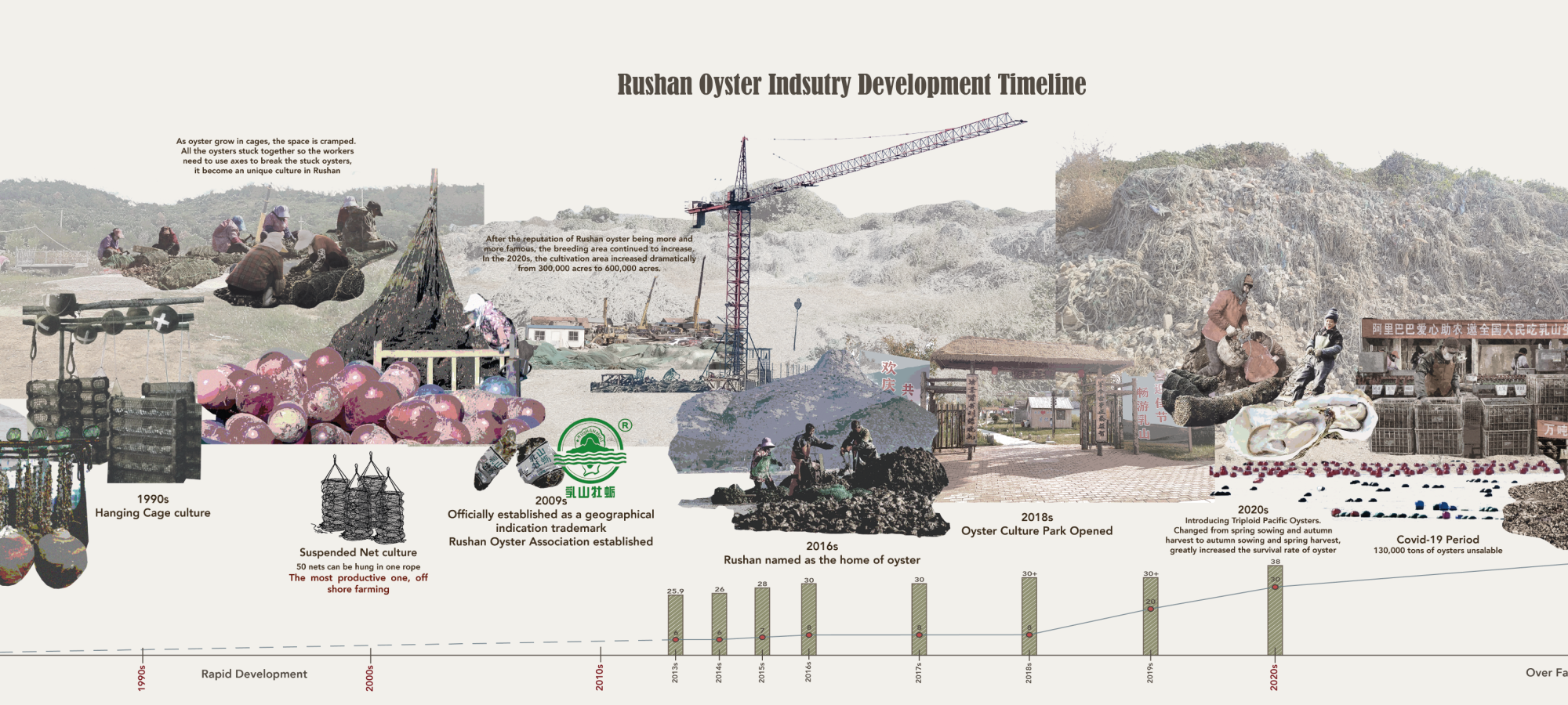 Rushan Oyster Industry Development Timeline